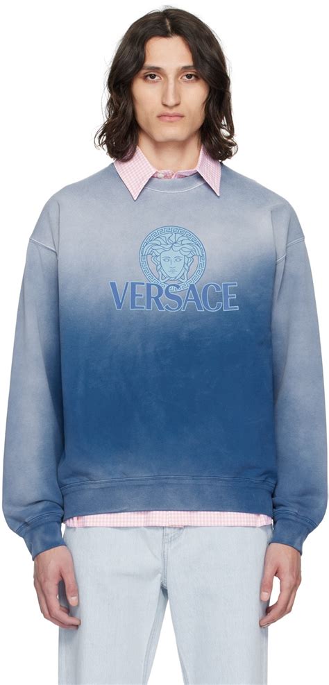 blue versace sweatshirt|versace sweatshirts on sale.